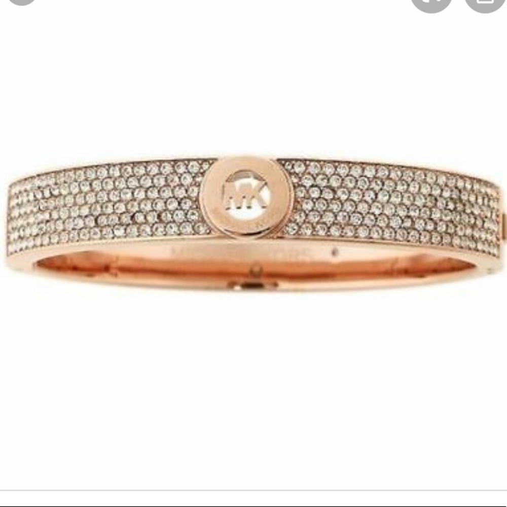 Rose Gold Michael Kors MK Logo Bangle
